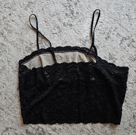Hanky Panky vintage unpadded front lined lace bralette cropped cami - Picture 6 of 8